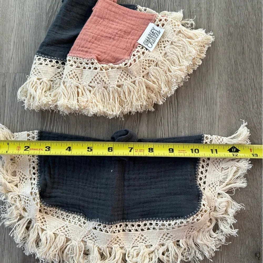 3 Charley Charles Gauze Pacifier Holder Blanket - 12 X 12